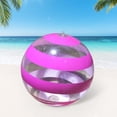 thumbnail image 6 of Swimming Pool Balls, Summer Water Games, Leakproof Party Favor 15.75'' PVC Inflatable Pool Toys Blow Balls for Holiday, Lake, Pool Yard violet stripe, 6 of 8