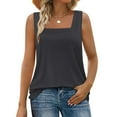 thumbnail image 2 of AherBiu Camisole Tops for Women Summer Tank Top Square Neck Sleeveless Casual Loose Comfy Basic Tee Shirts, 2 of 7