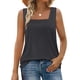 thumbnail image 1 of mfyjkho Tops Para Salir, Blusa Informal De Color Liso Con Cuello En V Y Sin Mangas Para Mujer, De Moda, Para Primavera Y Verano Tops Para Hacer Ejercicio L, 1 of 7