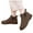 Brown, variant on Women's Chelsea Ankle Boots Fashion Slip on Fall Booties Shoes Fleece LIned Winter Snow Flat Walking Boots Brown 8