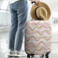 thumbnail image 2 of Pink Gold Wave Marble Pattern Luggage Cover Fashion Suitcase Cover Baggage Covers Fit 25-28 Inch Luggage (Go Travel), 2 of 5