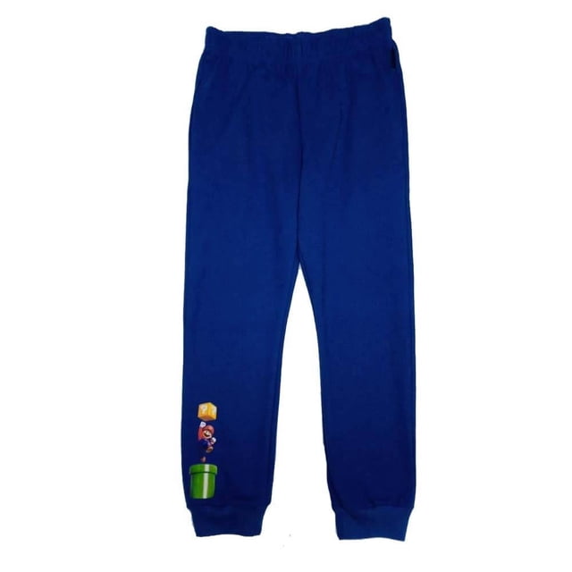 Pantalón Mario Bros Talla 8 Tipo Jogger con Estampado Mario y El Bloque Azul Marino
