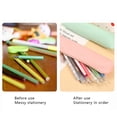 thumbnail image 6 of Clearance Under $0.9! 1 Pack Mini PU Leather Pencil Case, Solid Color Candy Storage Bag, Compact Stationery Organizer Pouch, 6 of 6