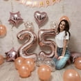 thumbnail image 4 of 40 Inch Big Rose Gold Number 5 Helium Balloon 15 25 35 45 50 Years old Birthday Anniversary Party Supplies Foil Number Balloons Supplies Decorations for Women Men (Rose Gold 5), 4 of 13