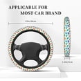 thumbnail image 3 of Cauagu Colorful Dinosaur Print Car Steering Wheel Cover - Universal Car Accessory for Diverse Cars for Steering Wheel with a Diameter of 14.5"-15", 3 of 7