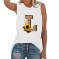 thumbnail image 1 of Camisetas sin mangas para mujer, chaleco fino de verano con estampado de margaritas y girasoles, chaleco sin mangas de manga corta, Jersey holgado informal, camisetas tipo túnica Fridja qr1883, 1 of 6