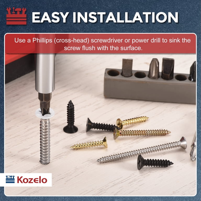 Wood Screws Flat Head Self Tapping Screws - Central Fasteners Black ...