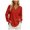 Red, variant on WUSUOWEI Sweatshirt For Women V-Neck Knit Sweater Long Sleeve Loose Soft Womens Casual Button Down Top L