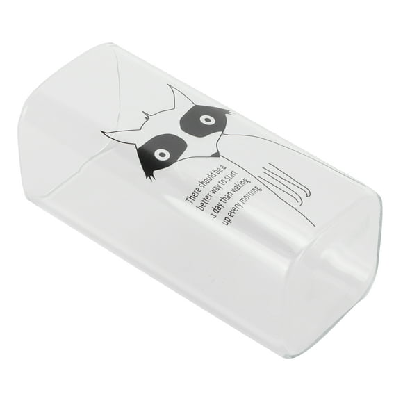 Taza de café y té, taza de vidrio con estampado de 400 ml, taza de vidrio para leche, taza de vidrio con funcionalidad de alta precisión