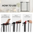 thumbnail image 4 of GIANNA Easy WalkThru Safety Gate for Doorways and Stairways, Fits 29.1 - 38.5 Inch Openings, With Auto-Close/Hold-Open Features, 30-inch Tall, Graphite, 4 of 6