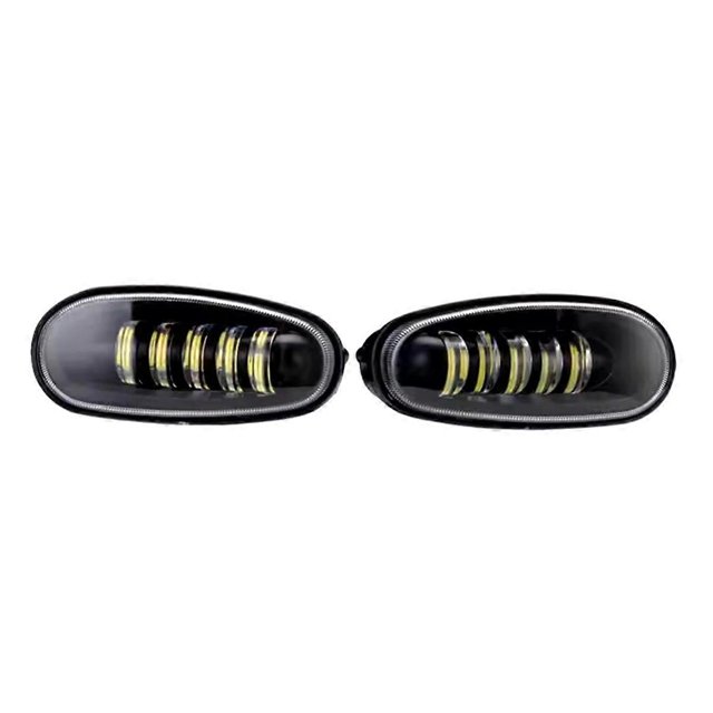 2PCS Car LED DRL Fog Light Assembly LED 5 Lenses Fog Driving Lamp for Sens White Yellow Light