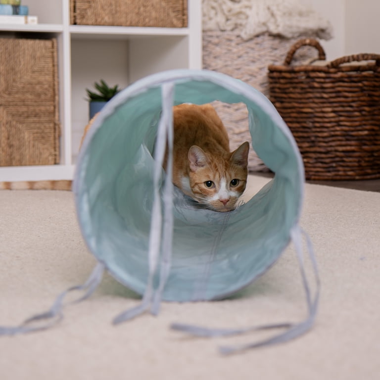 SmartyKat Crackle Chute Collapsible Tunnel Cat Toy with Crinkle