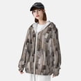 thumbnail image 4 of Picia Wooden Texture Women's Men's UPF 50+ Sun Protection Hoodie Shirt Long Sleeve SPF Fishing Outdoor UV Hiking Lightweight Shirts-Large, 4 of 9