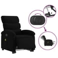 thumbnail image 5 of vidaXL Electric Stand Up Massage Recliner Chair Black Polyester Standard, 5 of 5