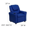 thumbnail image 5 of BizChair Vinyl Recliner, Blue, 5 of 13