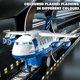 thumbnail image 3 of Transporte De Carga Avión De Juguetes, Con Música Y Luz Juguete Avión Coche Juego De Juego De Juguete, Con Vehículo De Juguete 1 Mapa 1 Barricada Para Niños Y Niñas Mayores De 3 Años (Azul)-Azul-, 3 of 8