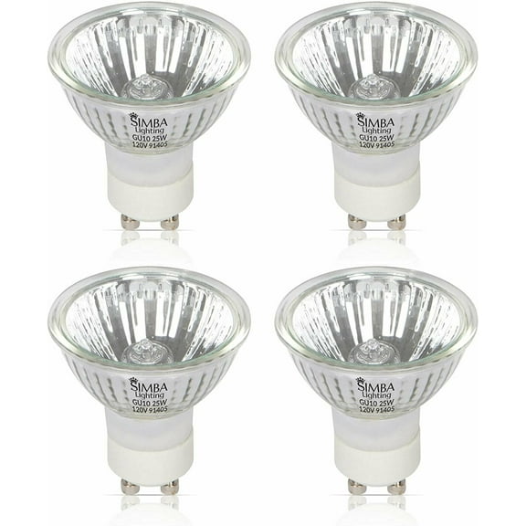 Simba Lighting Halogen GU10 120V 25W NP5 Candle Warmer ETC Replacement Light Bulb, Dimmable, 4-Pack