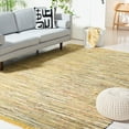 thumbnail image 3 of SAFAVIEH Rag Robynne Striped Cotton Area Rug, Yellow/Multi, 8' x 10', 3 of 12