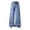 1#Blue, variant on Tiijoy Little Girls Bow Baggy Jeans High Waisted Straight Leg Denim Pants, Sizes 6-7
