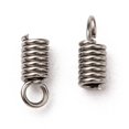 thumbnail image 1 of Terminateurs Résistants en Acier Inoxydable 304, Embouts de Cordon en Spirale, Couleur Acier Inoxydable, Trou 8x3mm : 2mm, 1 of 6