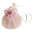 thumbnail image 3 of Fgnfyis Elegant Women's Tea Party Headband with Wedding Flower Mesh Feathers Hair Accessory for Pink One Size, 3 of 3