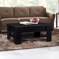 thumbnail image 2 of LifeStyle Solutions Table Basse en Bois Chesterfield avec Plateau Relevable et Rangement, Noir, 2 of 11
