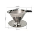 thumbnail image 1 of 1Pcs Support de Filtre à Café Réutilisable en Acier Inoxydable pour Thé avec Base, 1 of 2