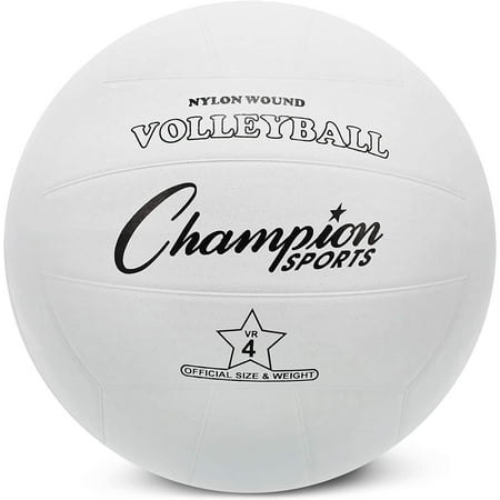 Champion Sports Rubber Volleyball, Official Size, for Indoor and Outdoor Use - Durable, Regulation Volleyballs for Beginners, Competitive, Recreational Play - Premium Equipment - Light Blue VR4