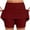 Wine, variant on Kinrui Skorts for Woman High Waisted Skirt with Shorts Underneath Athletic Tennis Skirts with Pockets Tummy Control Black 2XL