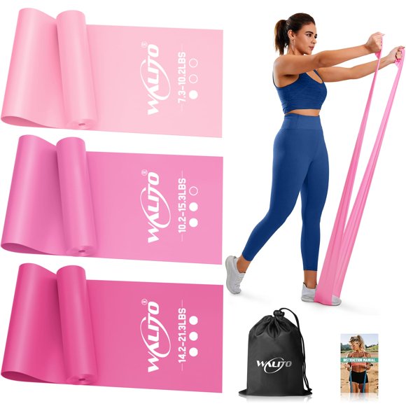 Bandas de resistencia WALITO 4.9ft Set 3 niveles para terapia física pilates y yoga