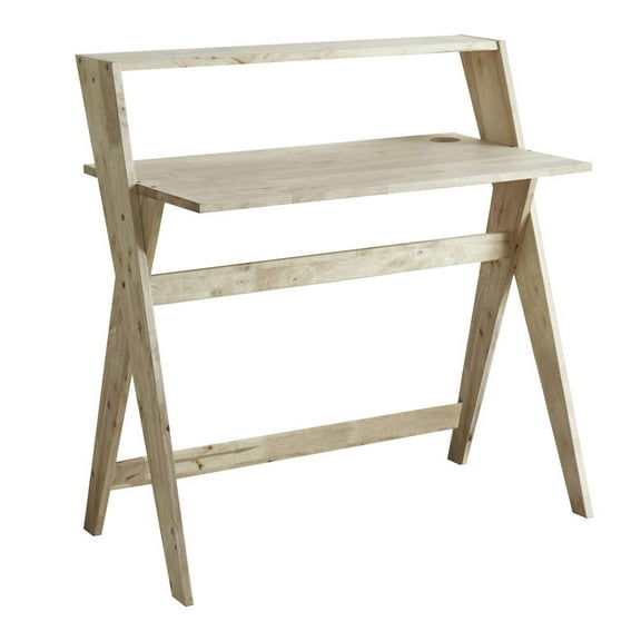 Ore International 37.5" In Mid Century Crisscross Study Desk - Natural