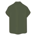 thumbnail image 4 of Men's Vintage Bowling Shirt Short Sleeve Button Down Summer Cuba Beach Shirts Green M, 4 of 4