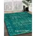 thumbnail image 2 of Ahgly Company Indoor Round Abstract Teal Green Abstract Area Rugs, 5' Round, 2 of 6