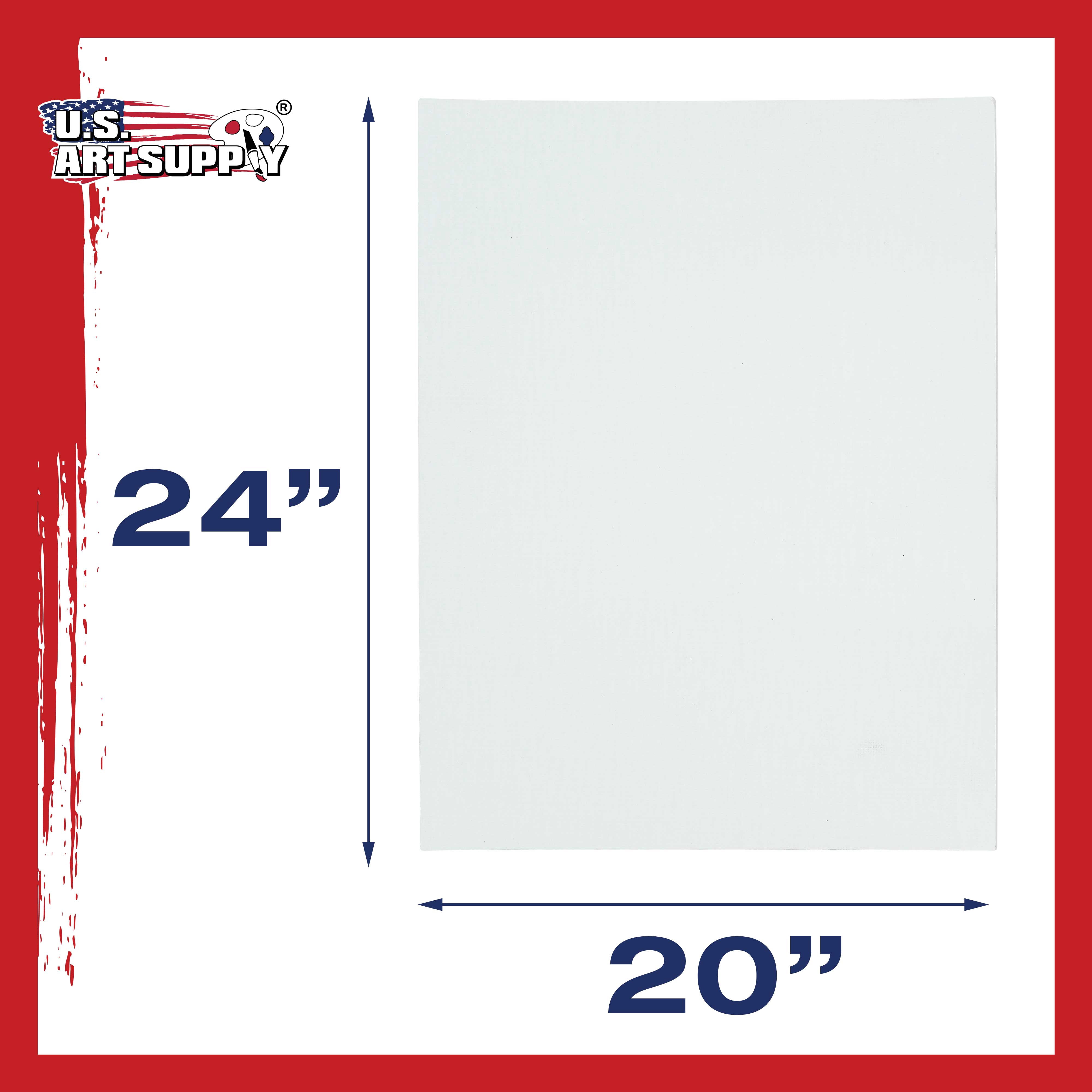 U.S. Art Supply 20 X 24 inch Professional Artist Quality Acid Free Canvas Panel Boards for Painting 12-Pack (1 Full Case of 12 Single Canvas Board Panels)