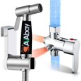 thumbnail image 1 of AVAbay Grifo Bidé Rociador para Inodoro con Agarre con Aislamiento Térmico - Agua Caliente 180? Bidé Shataff para fregadero de mano, rociador de pañales con manguera de 80 pulgadas, accesorio de mano, 1 of 1