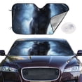 thumbnail image 3 of Lsque Night Scene of Wolves Car Windshield Sun Shade | Accordion Folding Style Auto Shade for Car Truck SUV Van | Blocks UV Rays Sun Visor Protector | Small, 3 of 7