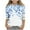 #06 Blue, variant on Girls T Shirts 3/4 Sleeve Crewneck Graphic Tees Toddler Kids Floral Printed Summer Tops Girl Clothes Outifit 3-12 Years