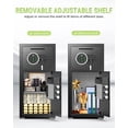 thumbnail image 3 of Omethey 6.0 Cub Heavy Duty Safe Box with Dual Alarm System, Digital Safe with Deposit Slot and Backlit Keyboard, Ideal for Home, Office, Hotel, 3 of 11