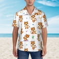 thumbnail image 4 of Bixox Men's Hawaiian Shirts Men's Tigers go in for Sports Print Short-Sleeve Shirt-Small, 4 of 8