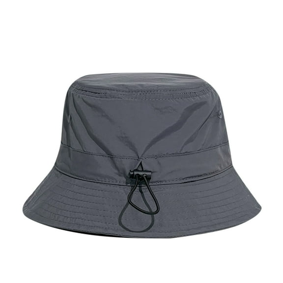 yunLCZ Sun Hats for Men Women Bucket Hat UPF 77  Boonie Hat Foldable UV Protection Hiking Beach Fishing Summer Safari Grey