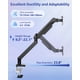 thumbnail image 3 of Brazo de monitor MOUNTUP Heavy Duty para pantallas de 42, 40, 39 y 34 pulgadas, 3 of 9