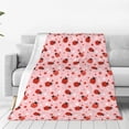 thumbnail image 4 of Salouo Flowers And Ladybugs Print Bed Blankets,Flannel Blanket Comfortable Air Conditioning Blanket Lightweight Blanket for Sofa Bed Travel & Couch -50"x40", 4 of 8