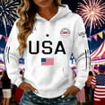 thumbnail image 3 of AHMOMEI 250th Anniversary USA Shirt Women 1776-2026 USA 250th Anniversary Waffle Hoodie Patriotic Oversized Hoodies for Women, 3 of 3