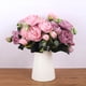 thumbnail image 2 of Naiovety Ramo de flores artificiales de peonía de seda rosa de 30cm, 5 cabezas grandes y 4 brotes, flores falsas baratas para decoración de boda en Flores artificiales rosado Naiovety HA6434-03B, 2 of 6