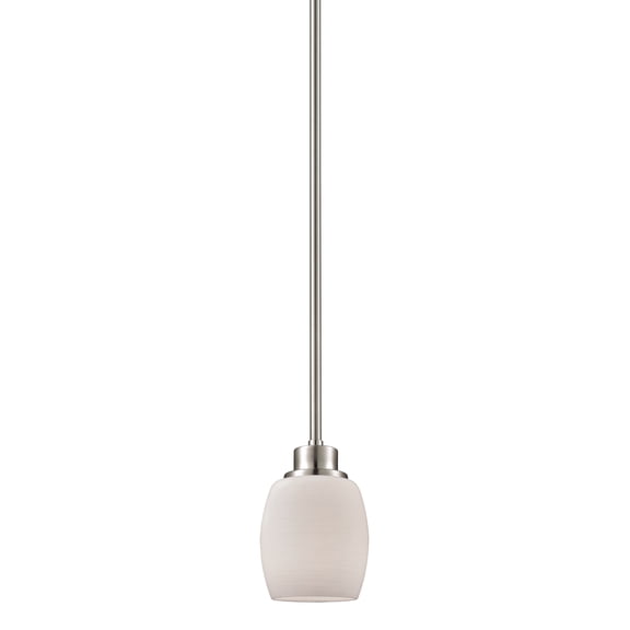 Elk Home Casual Mission 5-inch Wide 1-Light Mini Pendant in Brushed Nickel