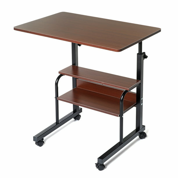 Laptop Table, Adjustable Height Standing Computer Desk, Portable Laptop ... Portable Workstation On Wheels