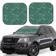 thumbnail image 6 of Kdxio Green Christmas Print 2-Piece Sun Shade Front Windshield - Foldable Car Front Window Sunshades for Most Sedans SUV Truck, 6 of 6