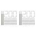 thumbnail image 1 of 400 Pcs Double-Head Skirting Thread Seamless Nail,Rust-Proof No Trace Skirting Thread Screws Set with 4 Rods, with Nail, 1 of 5