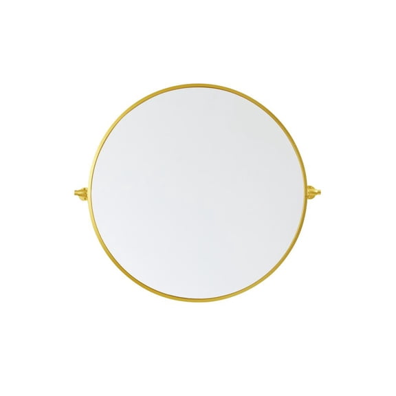 Elegant Decor Round pivot mirror 30 inch in gold