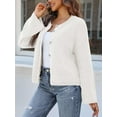 thumbnail image 5 of Women Oversized Button Down Cardigan Chunky Knit Long Sleeve Sweater, 5 of 6